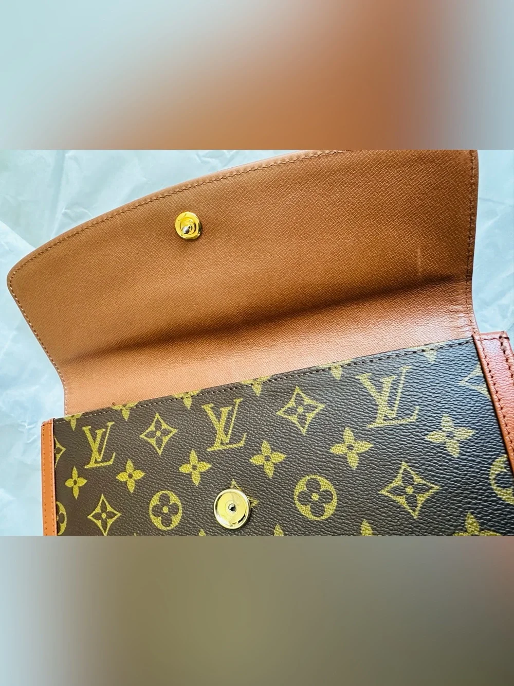 Authentic Vintage Louis Vuitton Monogram Clutch Bag Made in France